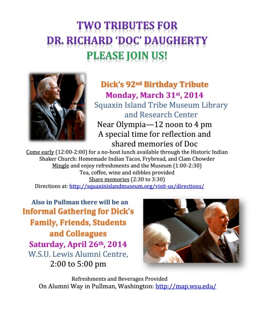 Tribute events for Richard Daugherty.