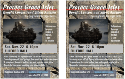 November 22nd, Fundraiser for Grace Islet.