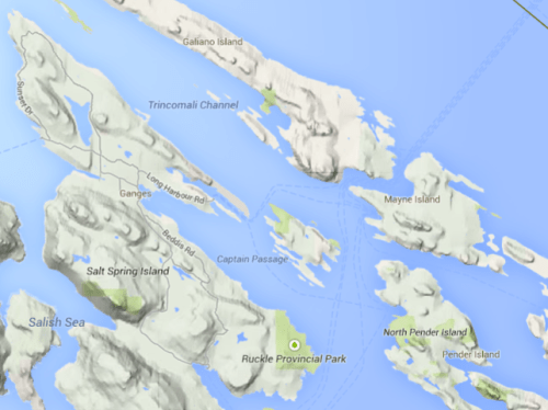 Prevost Island is the small island in the centre of this picture. 