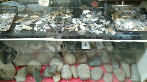 Coast Salish artifacts for sale at Granny and Grumpa's store. Photo: B. Thom