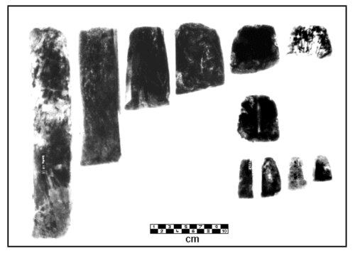 Celts correspondng to the use-life history for "adzes". Source: qmackie MA thesis.