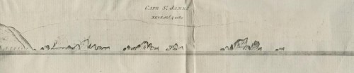 Dixon 1787 Cape St James and Kerouard Island sketch.